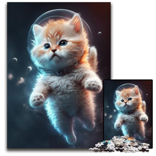 Astronauten-Katzenbaby, 1000-teiliges Puzzle, Holzpuzzle für Erwachsene, für Teenager und Jugendliche, ideales Geburtstags, 26x38cm Astronauten-Katzenbaby, 1000-teiliges Puzzle, Holzpuzzle für Erwachsene, für Teenager und Jugendliche, ideales Geburtstags, 26x38cm von LGSHENG