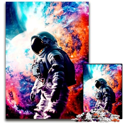 Astronauten-Puzzle, 1000 Teile, für Erwachsene, Holzpuzzle für Heimdekoration, Gehirntraining, 26x38cm Astronauten-Puzzle, 1000 Teile, für Erwachsene, Holzpuzzle für Heimdekoration, Gehirntraining, 26x38cm von LGSHENG