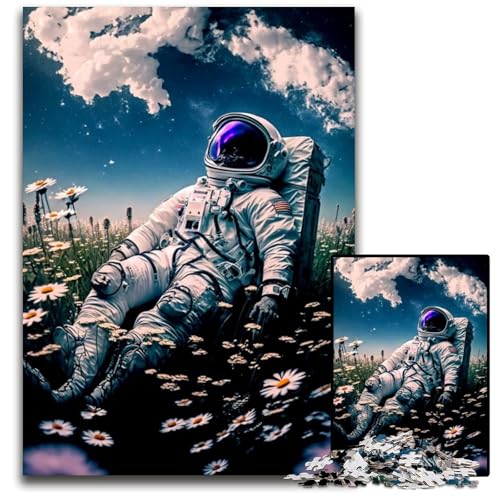 Astronauten- und Blumen-Puzzle 1000 Teile für Erwachsene, Holzpuzzle für Erwachsene, ideales DIY-Dekor und Denksport-Geschenk, 26x38cm Astronauten- und Blumen-Puzzle 1000 Teile für Erwachsene, Holzpuzzle für Erwachsene, ideales DIY-Dekor und Denksport-Geschenk, 26x38cm von LGSHENG