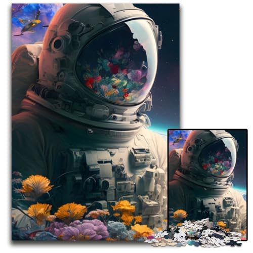 Astronautenblumen-Puzzle, 1000 Teile, anspruchsvolles Denkspiel, Familienaktivität, Heimdekoration, 26x38cm Astronautenblumen-Puzzle, 1000 Teile, anspruchsvolles Denkspiel, Familienaktivität, Heimdekoration, 26x38cm von LGSHENG