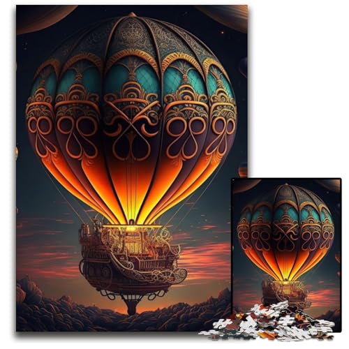 Ballon im Weltraum-Puzzle 1000 Teile für Erwachsene, anspruchsvolles Rätsel, Denksportaufgabe, Spiel für Erwachsene, interaktive Familienaktivität, 50x75cm von LGSHENG