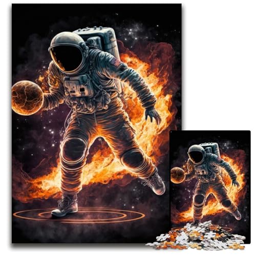 Basketball-Astronauten-Weltraum-Puzzle für Erwachsene, 1000-teiliges Holzpuzzle, anspruchsvolles Denkspiel für Teenager, Spaß für den Familienspieleabend, 50x75cm Basketball-Astronauten-Weltraum-Puzzle für Erwachsene, 1000-teiliges Holzpuzzle, anspruchsvolles Denkspiel für Teenager, Spaß für den Familienspieleabend, 50x75cm von LGSHENG
