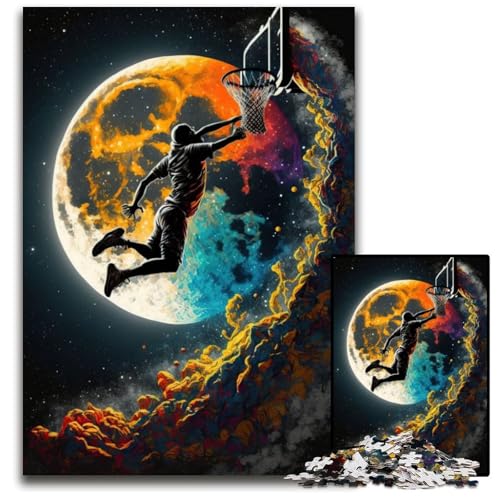 Basketball-Sport, buntes 1000-teiliges Puzzle, Holzpuzzle für Erwachsene, anspruchsvolles Denkspiel – entspannendes Spielzeug für Teenager, 26x38cm Basketball-Sport, buntes 1000-teiliges Puzzle, Holzpuzzle für Erwachsene, anspruchsvolles Denkspiel – entspannendes Spielzeug für Teenager, 26x38cm von LGSHENG