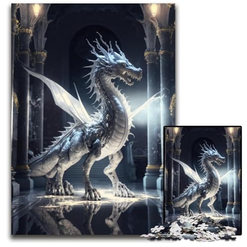 Brave Dragon 1000-teiliges Puzzle, anspruchsvolles Denkspiel, Familienaktivität, Heimdekoration, 26x38cm von LGSHENG