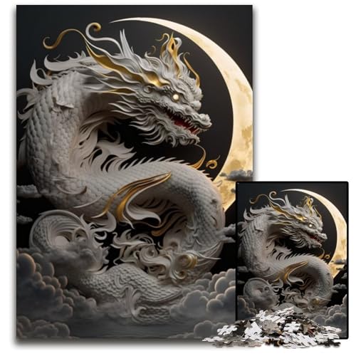 Brave Dragon 1000-teiliges Puzzle für Erwachsene, Holzpuzzle, anspruchsvolles Denkspiel für Teenager, Spaß für den Familienspielabend, 50x75cm Brave Dragon 1000-teiliges Puzzle für Erwachsene, Holzpuzzle, anspruchsvolles Denkspiel für Teenager, Spaß für den Familienspielabend, 50x75cm von LGSHENG