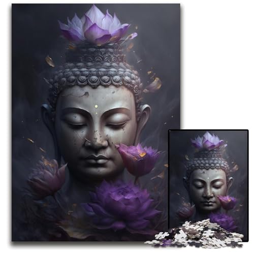 Buddha-Puzzle, 1000 Teile, Holzpuzzle für Erwachsene, anspruchsvolles Denkspiel, entspannendes Spielzeug für Teenager, 50x75cm von LGSHENG