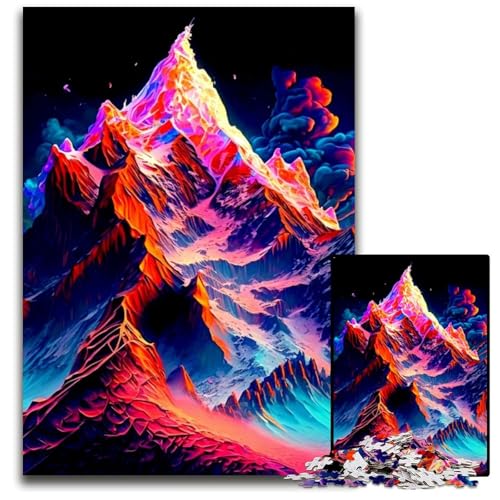 Buntes Berg-Puzzle 1000 Teile für Erwachsene, Holzpuzzle, Heimdekoration und Urlaubsspaß, 50x75cm Buntes Berg-Puzzle 1000 Teile für Erwachsene, Holzpuzzle, Heimdekoration und Urlaubsspaß, 50x75cm von LGSHENG