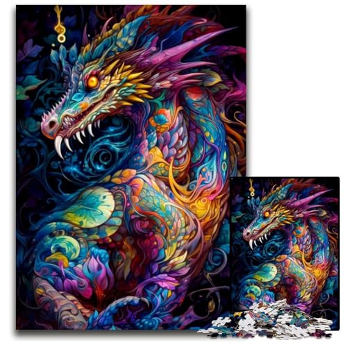 Buntes Drachen-Puzzle 1000 Teile für Erwachsene, anspruchsvolle Rätsel, Denksportaufgabe, Spiel für Erwachsene, interaktive Familienaktivität, 26x38cm Buntes Drachen-Puzzle 1000 Teile für Erwachsene, anspruchsvolle Rätsel, Denksportaufgabe, Spiel für Erwachsene, interaktive Familienaktivität, 26x38cm von LGSHENG