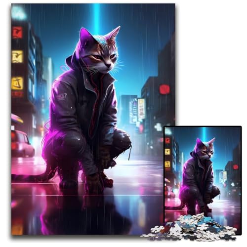 Cat Neon Art Puzzle 1000 Teile für Erwachsene, anspruchsvolle Rätsel, Denksportaufgabe, Spiel für Erwachsene, interaktive Familienaktivität, 26x38cm Cat Neon Art Puzzle 1000 Teile für Erwachsene, anspruchsvolle Rätsel, Denksportaufgabe, Spiel für Erwachsene, interaktive Familienaktivität, 26x38cm von LGSHENG