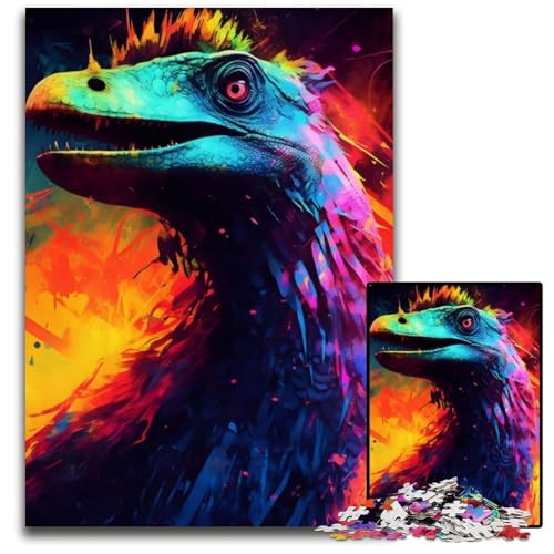Coelophysis-Dinosaurier-Puzzle für Erwachsene, 1000-teiliges Puzzle für Erwachsene, Familie und Freunde, geeignet für Kinder ab 14 Jahren, 26x38cm von LGSHENG