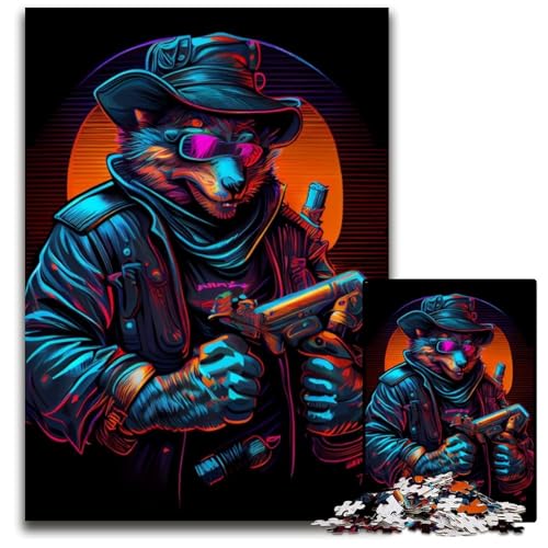 Cool Bear 1000-teiliges Puzzle, Holzpuzzle für Erwachsene, anspruchsvolles Denkspiel, entspannendes Spielzeug für Teenager, 26x38cm Cool Bear 1000-teiliges Puzzle, Holzpuzzle für Erwachsene, anspruchsvolles Denkspiel, entspannendes Spielzeug für Teenager, 26x38cm von LGSHENG