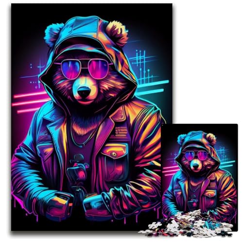Cooles Bären-Puzzle für Erwachsene, 1000 Teile, Holzpuzzle, anspruchsvolles Denkspiel für Teenager, Spaß für den Familienspieleabend, 26x38cm Cooles Bären-Puzzle für Erwachsene, 1000 Teile, Holzpuzzle, anspruchsvolles Denkspiel für Teenager, Spaß für den Familienspieleabend, 26x38cm von LGSHENG