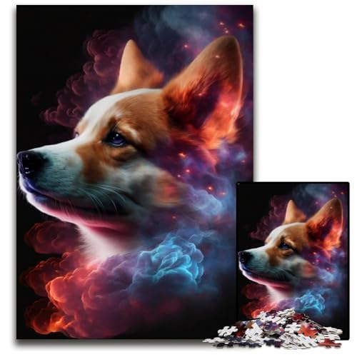 Corgi-Hund-Puzzle für Erwachsene, 1000 Teile, Holzpuzzle, Denksportspiel für Teenager, 26x38cm Corgi-Hund-Puzzle für Erwachsene, 1000 Teile, Holzpuzzle, Denksportspiel für Teenager, 26x38cm von LGSHENG