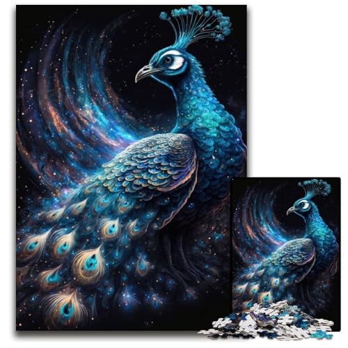 Cosmic Peacock Puzzle für Erwachsene, 1000 Teile, Holzpuzzle, anspruchsvolles Denkspiel für Teenager, Spaß für den Familienspieleabend, 50x75cm Cosmic Peacock Puzzle für Erwachsene, 1000 Teile, Holzpuzzle, anspruchsvolles Denkspiel für Teenager, Spaß für den Familienspieleabend, 50x75cm von LGSHENG
