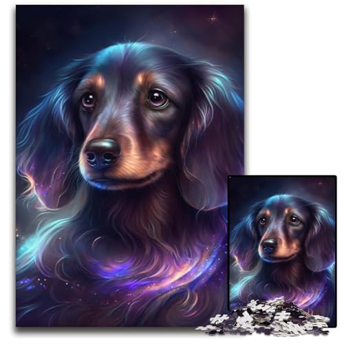 Dackel-Puzzle für Erwachsene, 1000-teiliges Puzzle für Erwachsene, Familie und Freunde, geeignet für Kinder ab 14 Jahren, 50x75cm von LGSHENG
