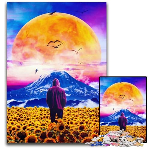 Das Sonnenblumenfeld, 1000-teiliges Puzzle für Erwachsene, Holzpuzzle, anspruchsvolles Denkspiel für Teenager, Spaß am Familienspielabend, 50x75cm Das Sonnenblumenfeld, 1000-teiliges Puzzle für Erwachsene, Holzpuzzle, anspruchsvolles Denkspiel für Teenager, Spaß am Familienspielabend, 50x75cm von LGSHENG