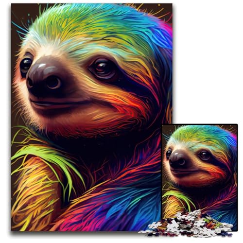 Das kindlose Faultier, 1000 Teile Puzzle für Erwachsene, Holzpuzzle für Heimdekoration, Gehirntraining, 26x38cm Das kindlose Faultier, 1000 Teile Puzzle für Erwachsene, Holzpuzzle für Heimdekoration, Gehirntraining, 26x38cm von LGSHENG