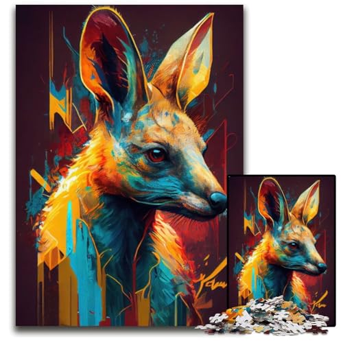 Das schützende Känguru-Puzzle für Erwachsene, 1000 Teile, Holzpuzzle, Denksportspiel für Teenager, 50x75cm Das schützende Känguru-Puzzle für Erwachsene, 1000 Teile, Holzpuzzle, Denksportspiel für Teenager, 50x75cm von LGSHENG