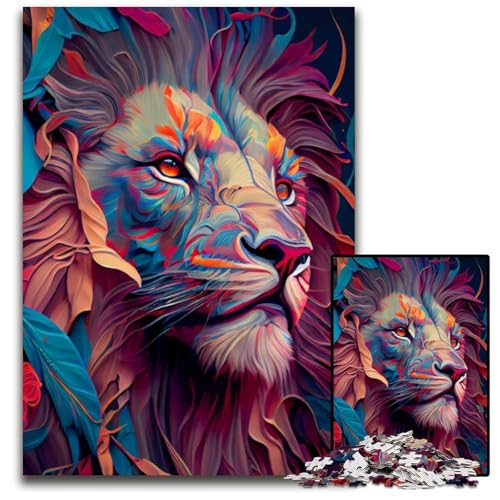 Der stolze Löwe, 1000-teiliges Puzzle für Erwachsene, unmögliches Puzzle für Erwachsene, Heimdekoration, 26x38cm Der stolze Löwe, 1000-teiliges Puzzle für Erwachsene, unmögliches Puzzle für Erwachsene, Heimdekoration, 26x38cm von LGSHENG