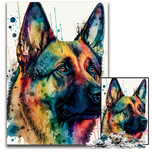 Deutscher Schäferhund, 1000-teiliges Puzzle für Erwachsene, Karton, Denksportaufgabe, dekoratives DIY-Spiel, interaktives Familienspielzeug, 26x38cm Deutscher Schäferhund, 1000-teiliges Puzzle für Erwachsene, Karton, Denksportaufgabe, dekoratives DIY-Spiel, interaktives Familienspielzeug, 26x38cm von LGSHENG