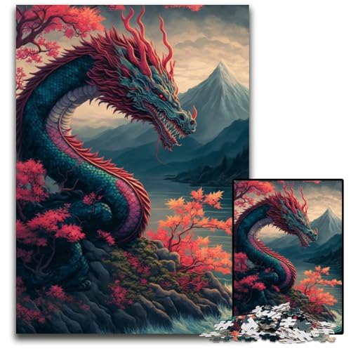 Drachen-Asiatisches 1000-teiliges Puzzle, Holzpuzzle für Erwachsene für Teenager und Jugendliche, ideales Geburtstags, 26x38cm Drachen-Asiatisches 1000-teiliges Puzzle, Holzpuzzle für Erwachsene für Teenager und Jugendliche, ideales Geburtstags, 26x38cm von LGSHENG