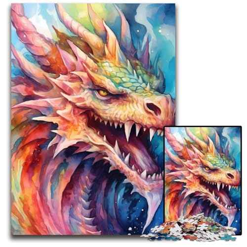 Drachen-Puzzle, farbenfroh, 1000 Teile, Holzpuzzle für Erwachsene, für Teenager und Jugendliche, ideales Geburtstags, 26x38cm Drachen-Puzzle, farbenfroh, 1000 Teile, Holzpuzzle für Erwachsene, für Teenager und Jugendliche, ideales Geburtstags, 26x38cm von LGSHENG