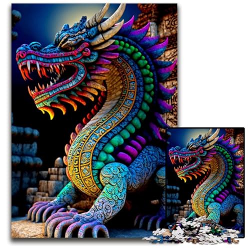 Drachen-Puzzle mit 1000 Teilen, Geschenke für Erwachsene, Unmögliches Puzzle für Erwachsene, Herausforderndes Denkspiel für Teenager, Familienspaß, interaktives Spiel, 26x38cm Drachen-Puzzle mit 1000 Teilen, Geschenke für Erwachsene, Unmögliches Puzzle für Erwachsene, Herausforderndes Denkspiel für Teenager, Familienspaß, interaktives Spiel, 26x38cm von LGSHENG