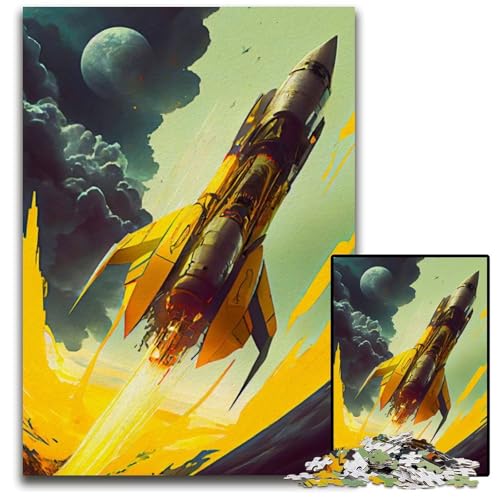 Dynamischer Raumschiffstart, 1000-teiliges Puzzle, anspruchsvolles Denkspiel, Familienaktivität, Heimdekoration, 26x38cm Dynamischer Raumschiffstart, 1000-teiliges Puzzle, anspruchsvolles Denkspiel, Familienaktivität, Heimdekoration, 26x38cm von LGSHENG