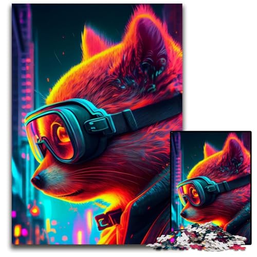 Eichhörnchen-Puzzle für Erwachsene, 1000-teiliges Holzpuzzle für Erwachsene, anspruchsvolles Denkspiel für Teenager, Spaß für den Familienspieleabend, 26x38cm von LGSHENG
