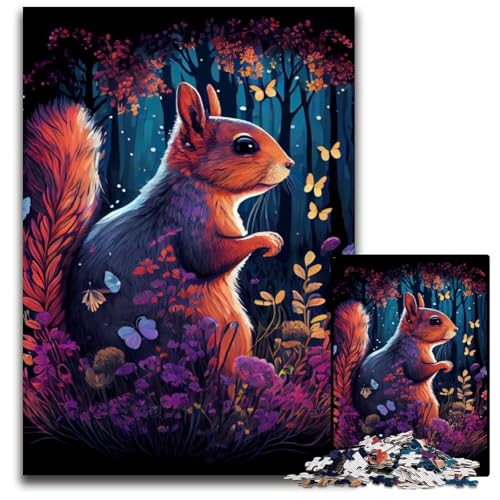 Eichhörnchenwald, 1000-teiliges Puzzle für Erwachsene, Holzpuzzle, anspruchsvolles Denkspiel für Teenager, Spaß für den Familienspielabend, 50x75cm Eichhörnchenwald, 1000-teiliges Puzzle für Erwachsene, Holzpuzzle, anspruchsvolles Denkspiel für Teenager, Spaß für den Familienspielabend, 50x75cm von LGSHENG