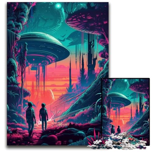 Entdecken Sie UFOs, 1000-teiliges Puzzle, Holzpuzzle für Erwachsene, anspruchsvolles Denkspiel – entspannendes Spielzeug für Teenager, 26x38cm Entdecken Sie UFOs, 1000-teiliges Puzzle, Holzpuzzle für Erwachsene, anspruchsvolles Denkspiel – entspannendes Spielzeug für Teenager, 26x38cm von LGSHENG