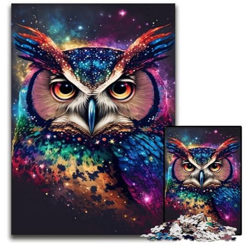 Eulen-Neon-Puzzle für Erwachsene, 1000 Teile, Holzpuzzle, anspruchsvolles Denkspiel für Teenager, Spaß für den Familienspielabend, 50x75cm Eulen-Neon-Puzzle für Erwachsene, 1000 Teile, Holzpuzzle, anspruchsvolles Denkspiel für Teenager, Spaß für den Familienspielabend, 50x75cm von LGSHENG