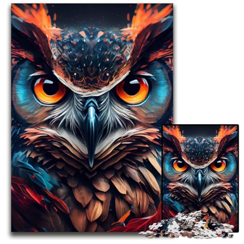 Eulen-Tier-Puzzle, 1000 Teile, Puzzle für Erwachsene, ideal für Verliebte, perfektes Weihnachts-, Neujahrs- und Valentinstagsgeschenk, 50x75cm Eulen-Tier-Puzzle, 1000 Teile, Puzzle für Erwachsene, ideal für Verliebte, perfektes Weihnachts-, Neujahrs- und Valentinstagsgeschenk, 50x75cm von LGSHENG
