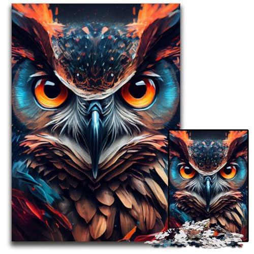 Eulen-Tier-Puzzle 1000 Teile für Erwachsene, Holzpuzzle, Heimdekoration und Urlaubsspaß, 26x38cm Eulen-Tier-Puzzle 1000 Teile für Erwachsene, Holzpuzzle, Heimdekoration und Urlaubsspaß, 26x38cm von LGSHENG
