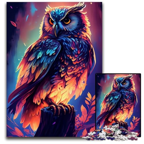 Eulentiere, 1000-teiliges Puzzle für Erwachsene, Unmögliches Puzzle für Erwachsene, Heimdekoration, 26x38cm von LGSHENG