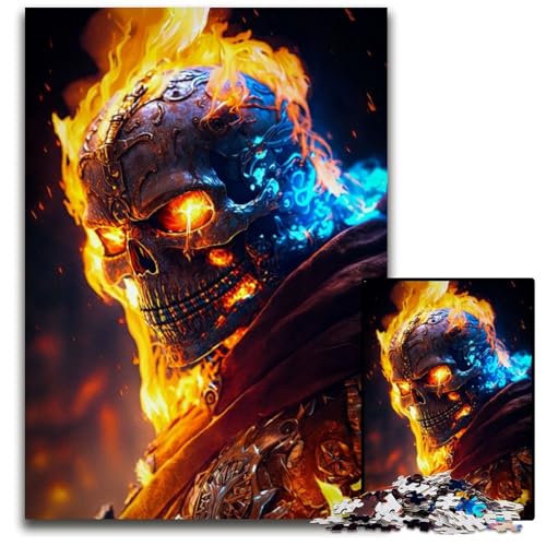 FIRE Demon 1000-teiliges Puzzle aus Holz für Erwachsene, anspruchsvolles Denkspiel, entspannendes Spielzeug für Teenager, 50x75cm von LGSHENG