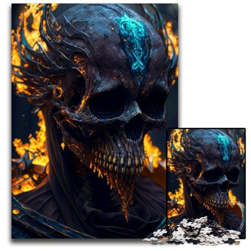 Feuerskelett, 1000-teiliges Puzzle für Erwachsene, Holzpuzzle, anspruchsvolles Denkspiel für Teenager, Spaß für den Familienspielabend, 26x38cm Feuerskelett, 1000-teiliges Puzzle für Erwachsene, Holzpuzzle, anspruchsvolles Denkspiel für Teenager, Spaß für den Familienspielabend, 26x38cm von LGSHENG