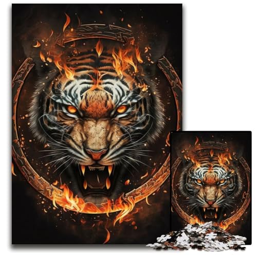 Feuertigerkopf-Puzzle 1000 Teile für Erwachsene, anspruchsvolles Rätsel, Denksportaufgabe, Spiel für Erwachsene, interaktive Familienaktivität, 26x38cm Feuertigerkopf-Puzzle 1000 Teile für Erwachsene, anspruchsvolles Rätsel, Denksportaufgabe, Spiel für Erwachsene, interaktive Familienaktivität, 26x38cm von LGSHENG
