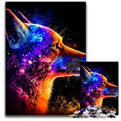 Fuchs-Puzzle mit 1000 Teilen, anspruchsvolles Denkspiel, Familienaktivität, Heimdekoration, 26x38cm Fuchs-Puzzle mit 1000 Teilen, anspruchsvolles Denkspiel, Familienaktivität, Heimdekoration, 26x38cm von LGSHENG