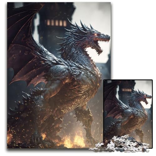 Fury Metal Dragon 1000-teiliges Puzzle für Erwachsene, Holzpuzzle, anspruchsvolles Denkspiel für Teenager, Spaß für den Familienspielabend, 26x38cm Fury Metal Dragon 1000-teiliges Puzzle für Erwachsene, Holzpuzzle, anspruchsvolles Denkspiel für Teenager, Spaß für den Familienspielabend, 26x38cm von LGSHENG