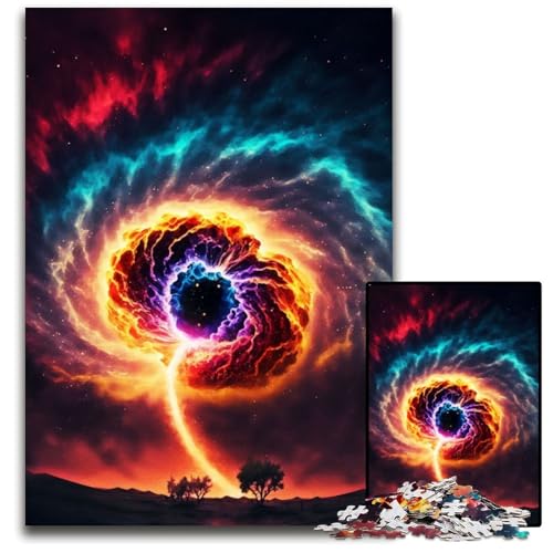 Galactic Storm 1000-teiliges Puzzle, Holzpuzzle für Erwachsene, anspruchsvolles Denkspiel – entspannendes Spielzeug für Teenager, 50x75cm von LGSHENG
