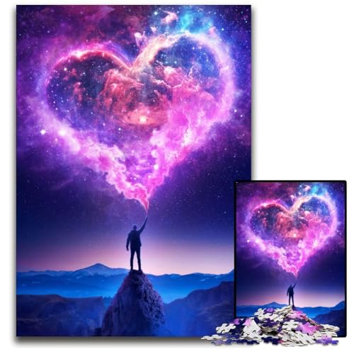 Galaxie-Herznebel-Puzzle, 1000 Teile, für Erwachsene, Holzpuzzle, ideal für Teenager und Sammler, Reisegeschenk, Familienaktivität, 26x38cm Galaxie-Herznebel-Puzzle, 1000 Teile, für Erwachsene, Holzpuzzle, ideal für Teenager und Sammler, Reisegeschenk, Familienaktivität, 26x38cm von LGSHENG
