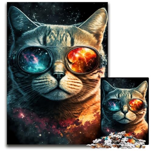 Galaxy Cat Puzzle für Erwachsene, 1000-teiliges Puzzle für Erwachsene, Familie und Freunde, geeignet für Kinder ab 14 Jahren, 50x75cm Galaxy Cat Puzzle für Erwachsene, 1000-teiliges Puzzle für Erwachsene, Familie und Freunde, geeignet für Kinder ab 14 Jahren, 50x75cm von LGSHENG