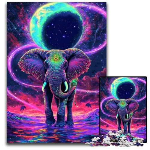 Galaxy Elephant 1000-teiliges Puzzle aus Holz für Erwachsene, anspruchsvolles Denkspiel – entspannendes Spielzeug für Teenager, 26x38cm Galaxy Elephant 1000-teiliges Puzzle aus Holz für Erwachsene, anspruchsvolles Denkspiel – entspannendes Spielzeug für Teenager, 26x38cm von LGSHENG