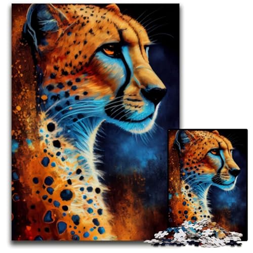 Geparden-Tuschemalerei-Puzzle für Erwachsene, 1000-teiliges Puzzle für Erwachsene, Familie und Freunde, geeignet für Kinder ab 14 Jahren, 26x38cm Geparden-Tuschemalerei-Puzzle für Erwachsene, 1000-teiliges Puzzle für Erwachsene, Familie und Freunde, geeignet für Kinder ab 14 Jahren, 26x38cm von LGSHENG