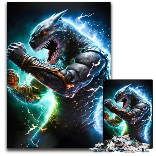 Hai-Charakter-Puzzle, 1000 Teile, für Erwachsene, Holzpuzzle, entspannende Unterhaltung, Heimdekoration, 50x75cm Hai-Charakter-Puzzle, 1000 Teile, für Erwachsene, Holzpuzzle, entspannende Unterhaltung, Heimdekoration, 50x75cm von LGSHENG