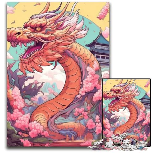 Japanischer Drache Kirsche 1000-teiliges Puzzle für Erwachsene, Holzpuzzle, anspruchsvolles Denkspiel für Teenager, Spaß am Familienspielabend, 26x38cm Japanischer Drache Kirsche 1000-teiliges Puzzle für Erwachsene, Holzpuzzle, anspruchsvolles Denkspiel für Teenager, Spaß am Familienspielabend, 26x38cm von LGSHENG