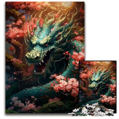 Japanisches Drachenkirsch-Puzzle, 1000 Teile, für Erwachsene, Holzpuzzle, ideal für Teenager und Sammler, Reisegeschenk, Familienaktivität, 50x75cm Japanisches Drachenkirsch-Puzzle, 1000 Teile, für Erwachsene, Holzpuzzle, ideal für Teenager und Sammler, Reisegeschenk, Familienaktivität, 50x75cm von LGSHENG