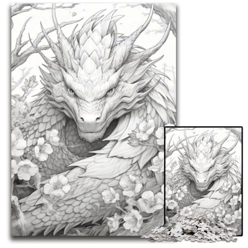 Japanisches Drachenkirsch-Puzzle für Erwachsene, 1000-teiliges Puzzle für Erwachsene, Familie und Freunde, geeignet für Kinder ab 14 Jahren, 50x75cm Japanisches Drachenkirsch-Puzzle für Erwachsene, 1000-teiliges Puzzle für Erwachsene, Familie und Freunde, geeignet für Kinder ab 14 Jahren, 50x75cm von LGSHENG