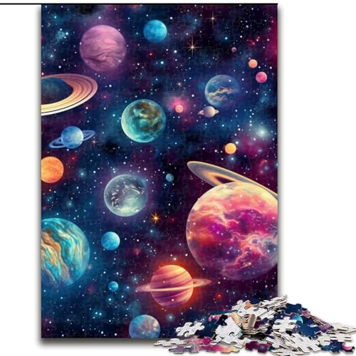 JigsawPuzzle 1000 Teile für Erwachsene, Buntes Universum-Puzzle, interaktives Familienspiel, ideal für Teenager, Denksport-Geschenk (Größe: 26x38cm) von LGSHENG